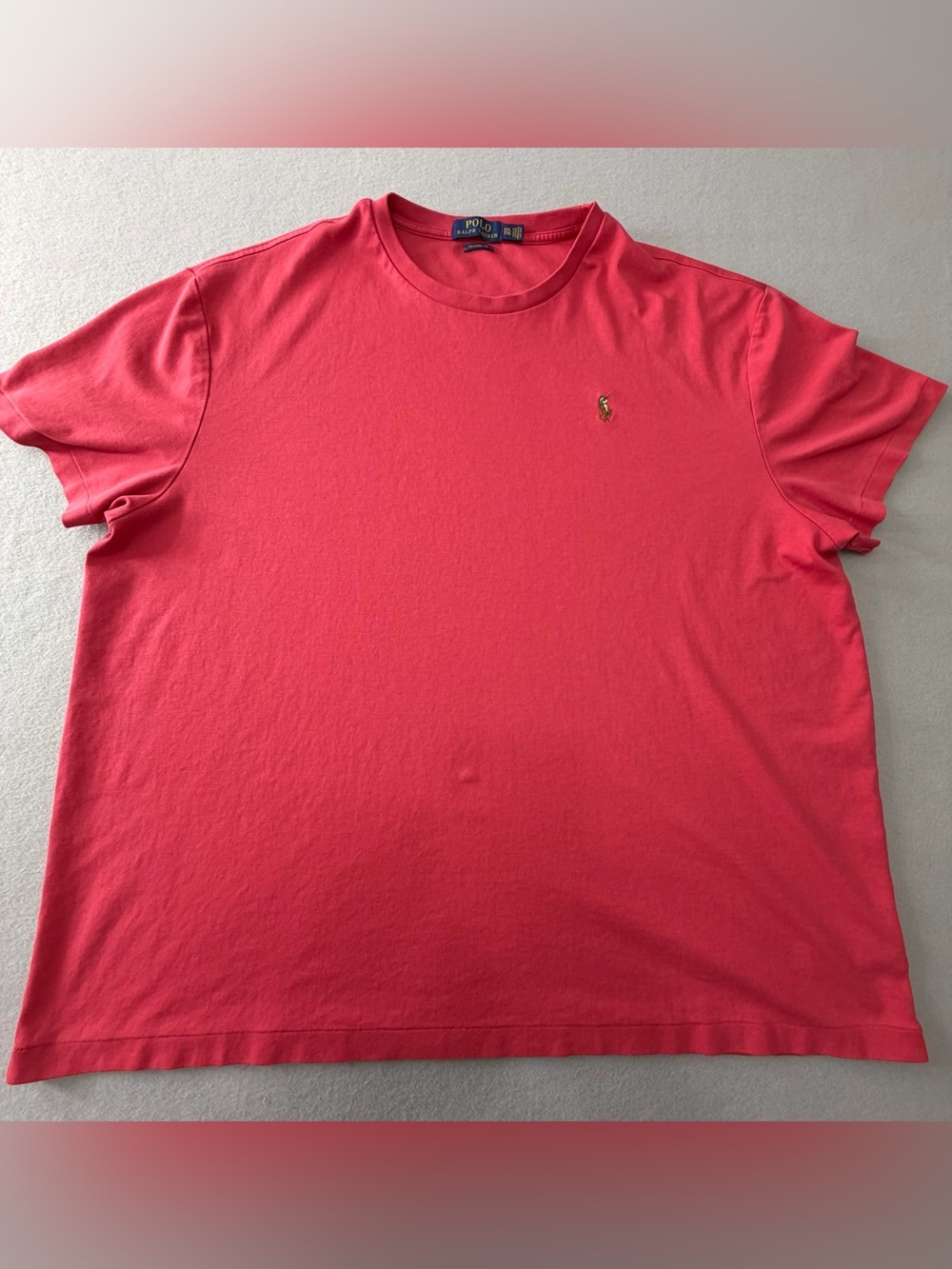 213/848 Polo Ralph Lauren XXL Classic Fit Red T Shirt Embroidered Pony